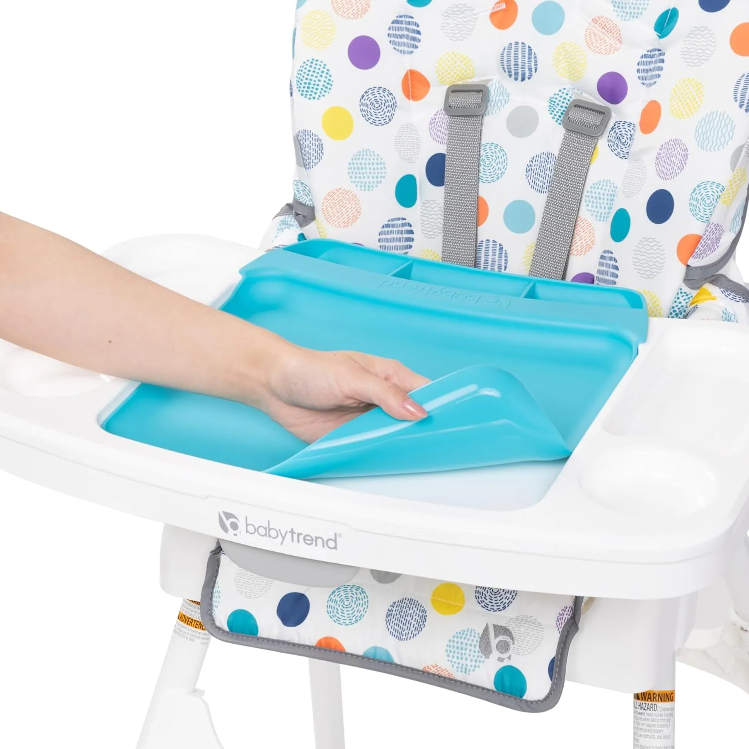 Baby Trend Adapt Plus 6-in-1 EZ Clean High Chair to Toddler Chair, Orbits White