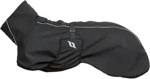 Back on Track Nella Therapeutic Low Tail Set Dog Coat with Reflective Details and Patterns - Ultimate Comfort & Protection for Active Dogs, Black, 55cm
