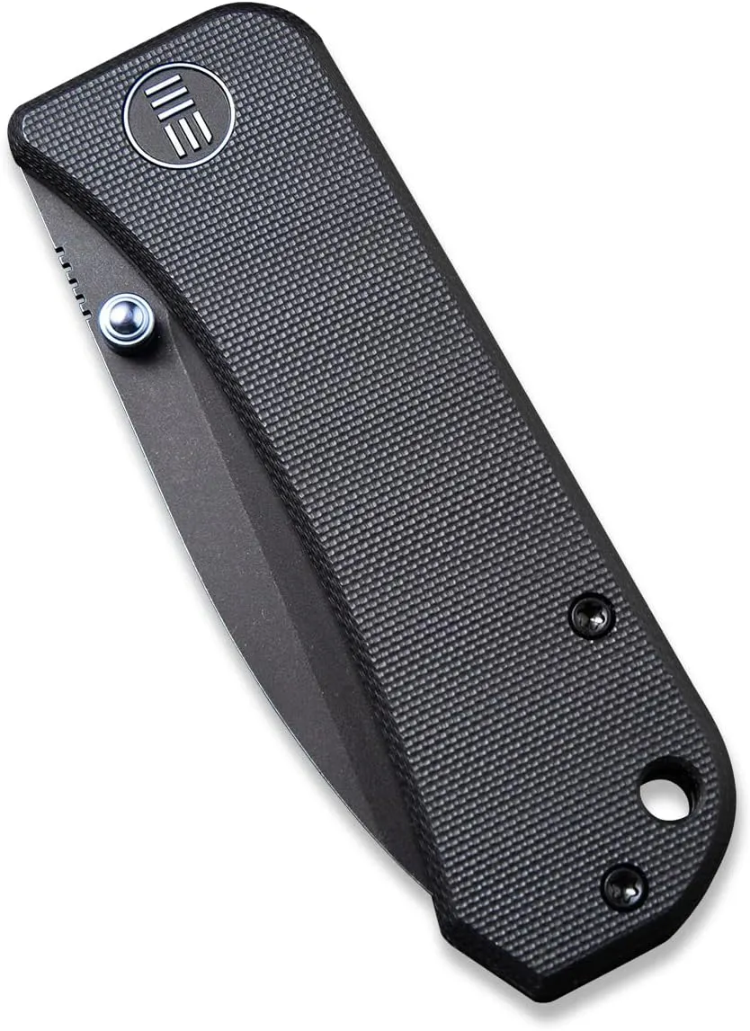 Banter Pocket Knife for EDC, Ben Petersen Folding Knife with 2.9”S35VN Blade, Titanium Thumb Stud Opener 2004B (Black)