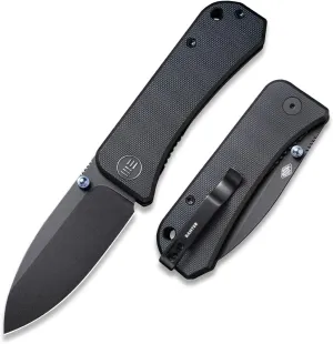 Banter Pocket Knife for EDC, Ben Petersen Folding Knife with 2.9”S35VN Blade, Titanium Thumb Stud Opener 2004B (Black)