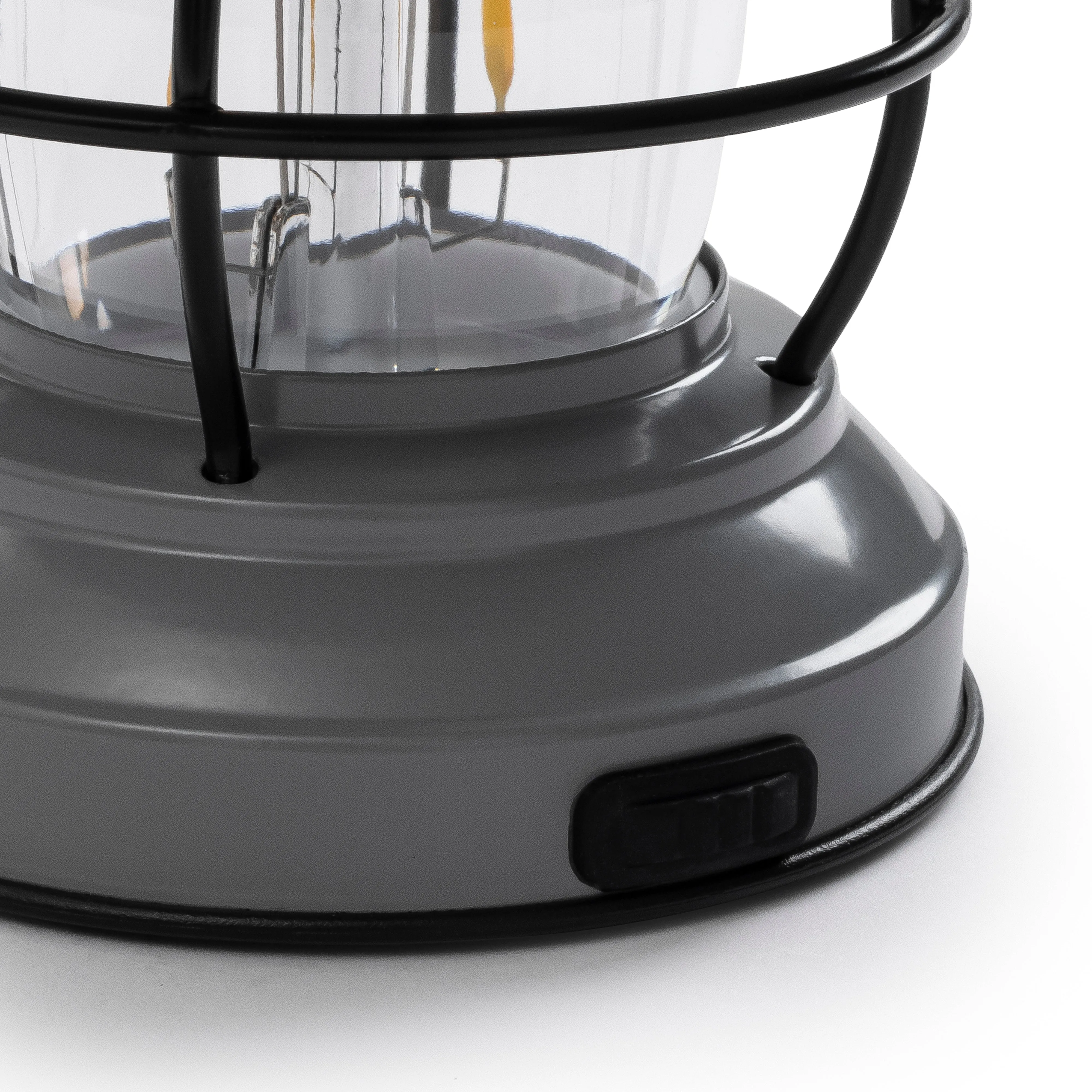 Barebones Edison Mini Lantern - Slate Grey