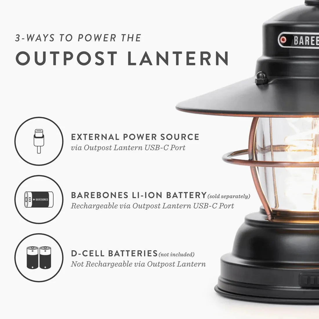Barebones Living Outpost Lantern (Antique Bronze)