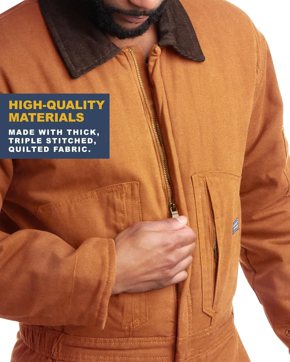 Bass Creek Outfitters Mens Coveralls - Insulated Water-Resistant Long Sleeve Work Wear Jump Suit, Coveralls for Men (M-XXL)