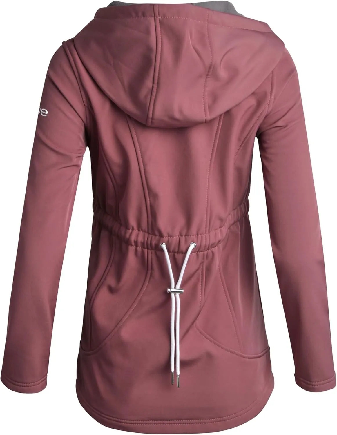 bebe Women's Long Softshell Jacket - Lightweight Quilted Hooded Zip Up Jacket - Insulated Windbreaker Jacket for Women (S-XL)