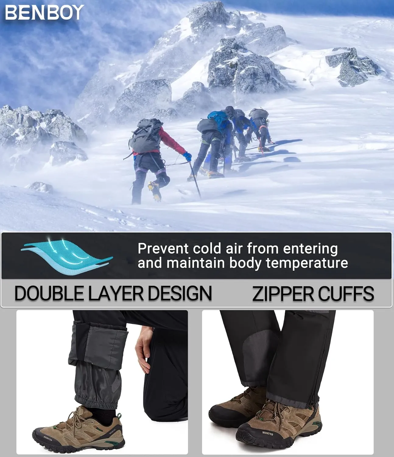 BenBoy Women's Snow Bibs Ski Waterproof Windproof Insulated Overalls Ripstop Snowboard Pants Winter
