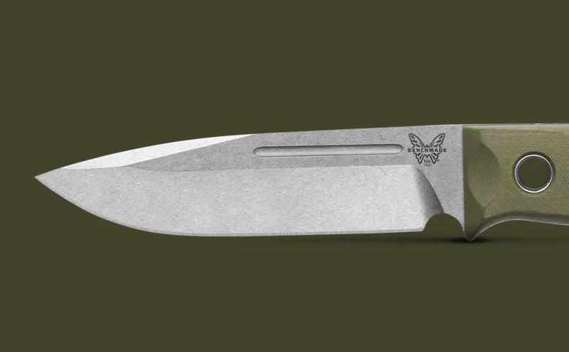 Benchmade 163-1 Bushcrafter OD Green G10 Drop-Point CPM-S30V 4.38" Fixed Blade Knife