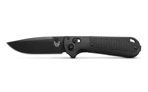 Benchmade 430BK-02 Redoubt Black Grivory 3.55" Plain Edge Drop-Point Folding Pocket Knife