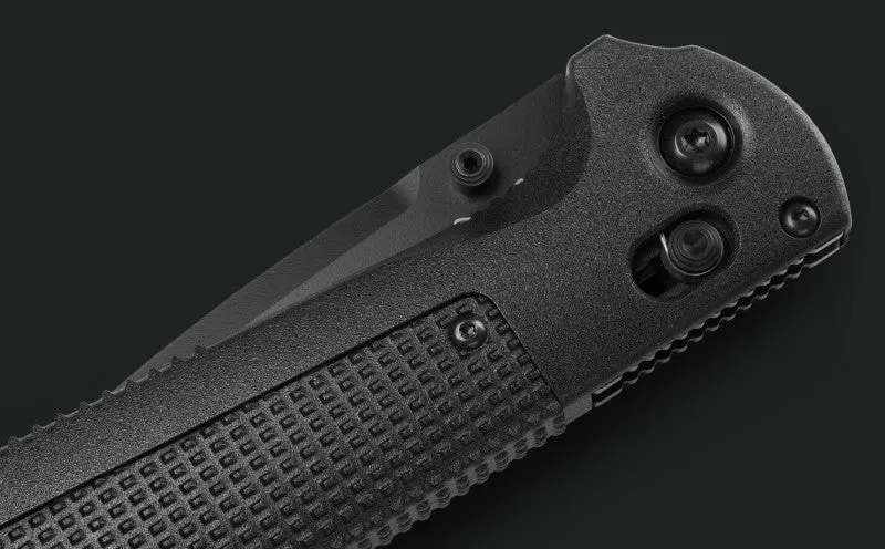 Benchmade 430BK-02 Redoubt Black Grivory 3.55" Plain Edge Drop-Point Folding Pocket Knife