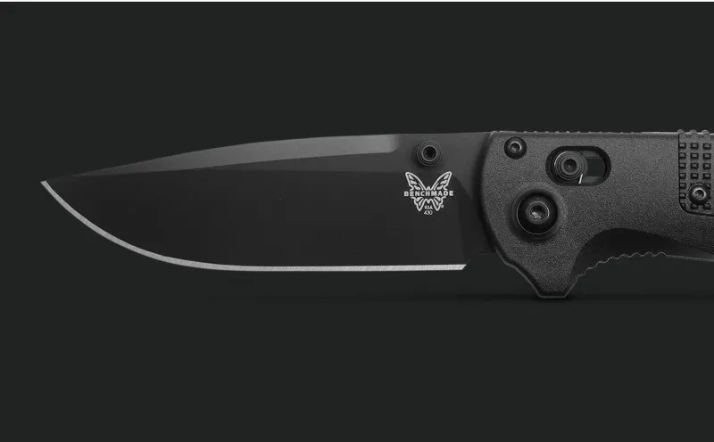 Benchmade 430BK-02 Redoubt Black Grivory 3.55" Plain Edge Drop-Point Folding Pocket Knife