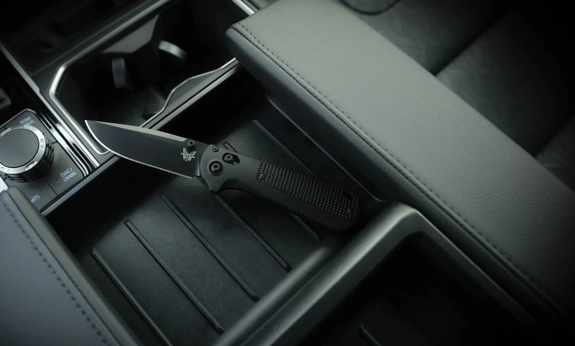 Benchmade 430BK-02 Redoubt Black Grivory 3.55" Plain Edge Drop-Point Folding Pocket Knife
