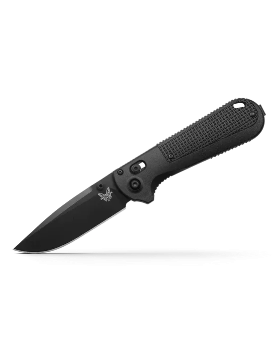 Benchmade 430BK-02 Redoubt Black Grivory 3.55" Plain Edge Drop-Point Folding Pocket Knife