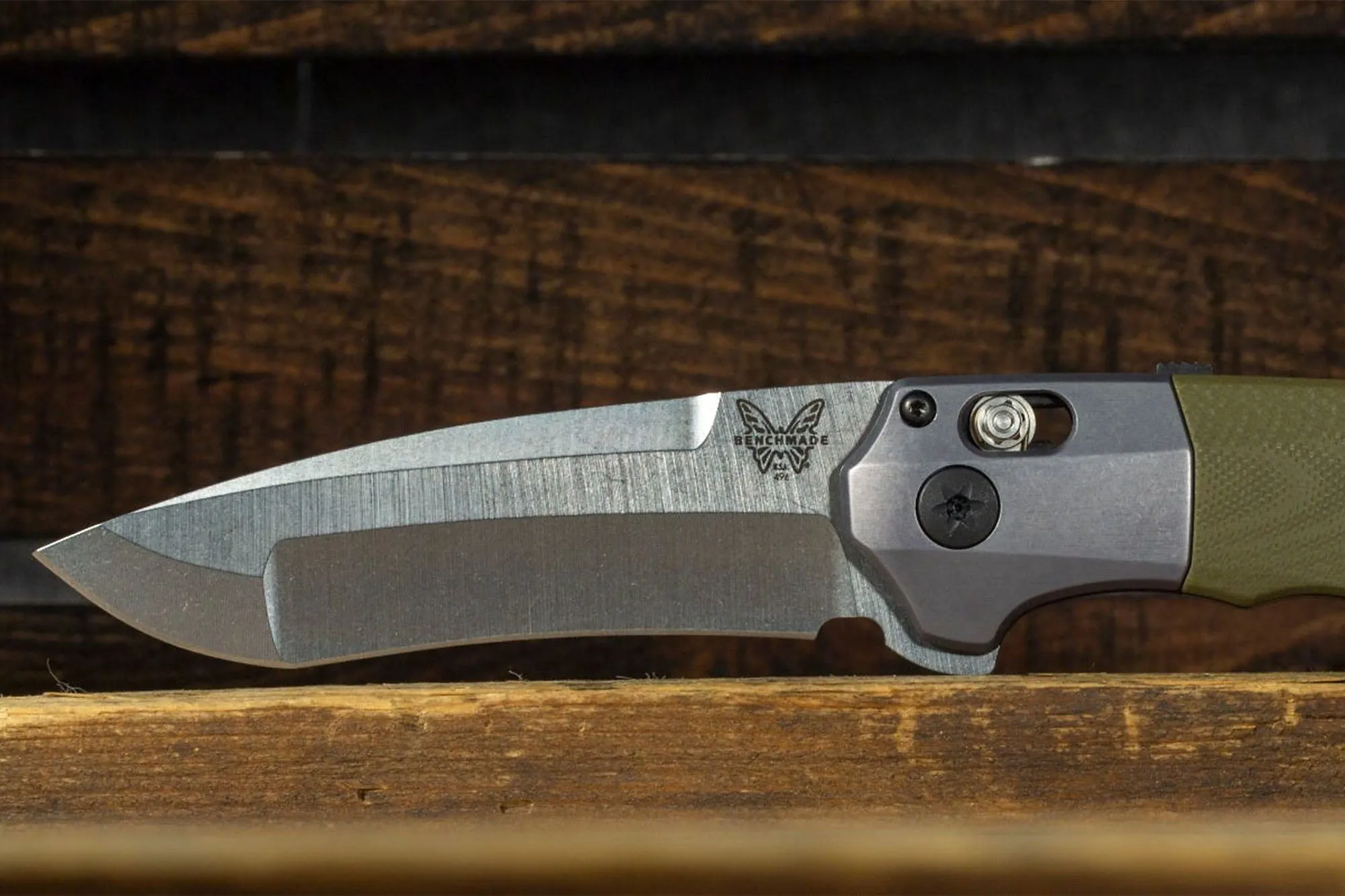 Benchmade 496 Vector AXIS Assist 3.6" OD Green Satin Knife