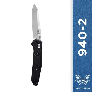 Benchmade 940-2 Osborne G10 Handle 3.40" Reverse Tanto Plain Edge Folding Pocket Knife