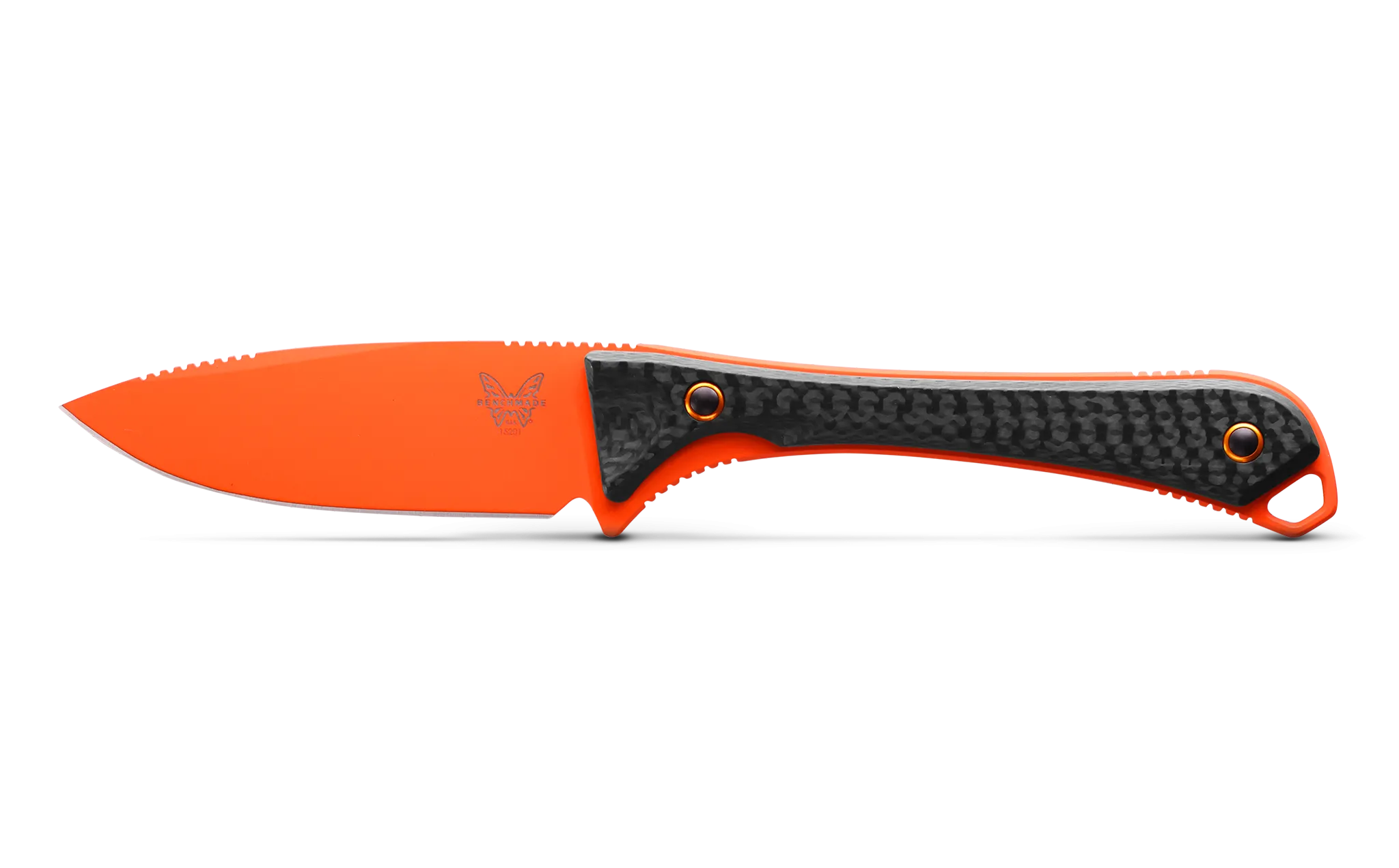 Benchmade Altitude 3.08" Fixed Blade Carbon Fiber Handle Orange Cerakote CPM-S90V 15201OR Knife