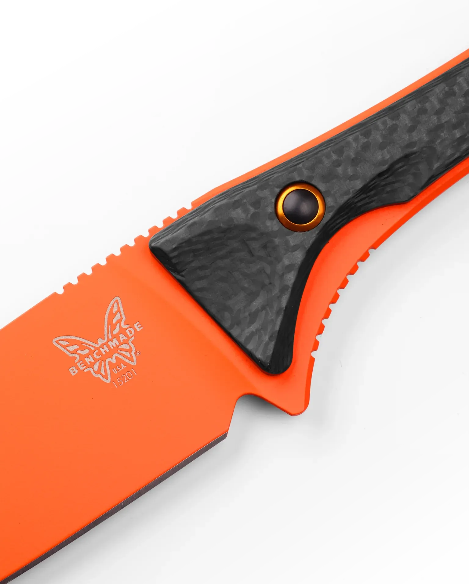 Benchmade Altitude 3.08" Fixed Blade Carbon Fiber Handle Orange Cerakote CPM-S90V 15201OR Knife