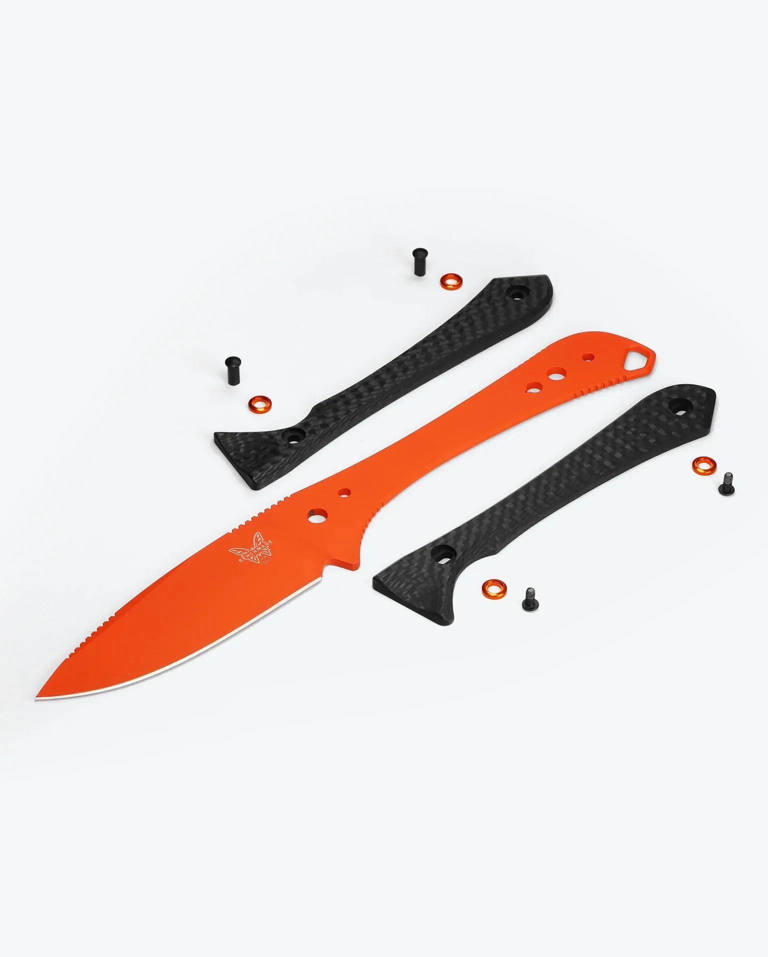 Benchmade Altitude 3.08" Fixed Blade Carbon Fiber Handle Orange Cerakote CPM-S90V 15201OR Knife