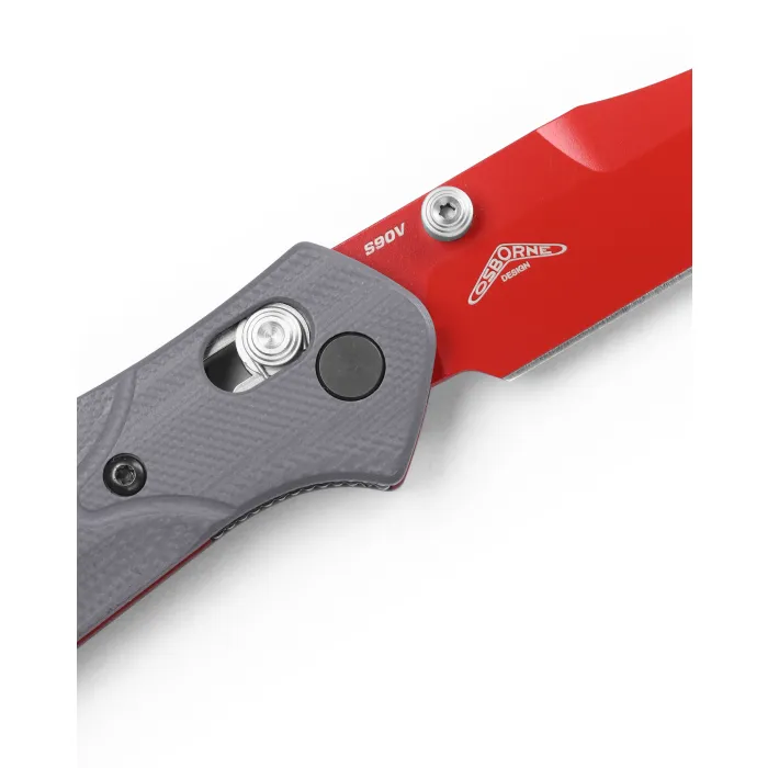 Benchmade Exclusive Limited Edition 945RD-2401 Mini Osborne 2.92" Pocket Folding Knife with G10 Handle