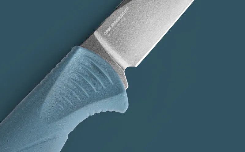 Benchmade Fishcrafter Depth Blue Santoprene 7" Trailing point Fixed Blade Knife (18010)