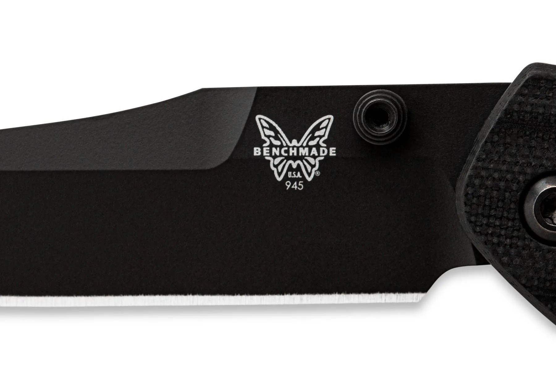 Benchmade Mini Osborne 945BK-1 CPM-S30V (58-60) 2.92" Plain Edge Pocket Knife with Benchmade Blue Lube Lubricant for knives 37ml 1.25fl oz (Made in USA)