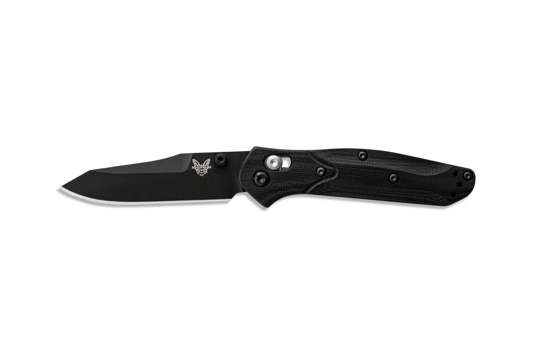 Benchmade Mini Osborne 945BK-1 CPM-S30V (58-60) 2.92" Plain Edge Pocket Knife with Benchmade Blue Lube Lubricant for knives 37ml 1.25fl oz (Made in USA)