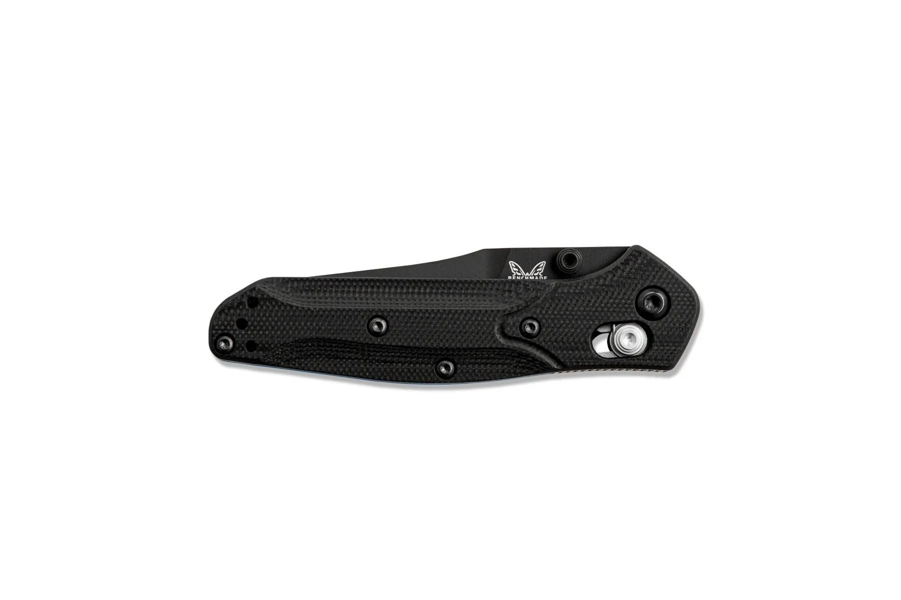 Benchmade Mini Osborne 945BK-1 CPM-S30V (58-60) 2.92" Plain Edge Pocket Knife with Benchmade Blue Lube Lubricant for knives 37ml 1.25fl oz (Made in USA)