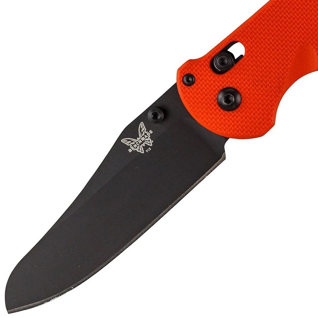 Benchmade - Triage 915BK-ORG Knife, Sheepsfoot, Orange Handle