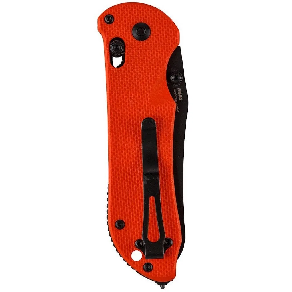Benchmade - Triage 915BK-ORG Knife, Sheepsfoot, Orange Handle