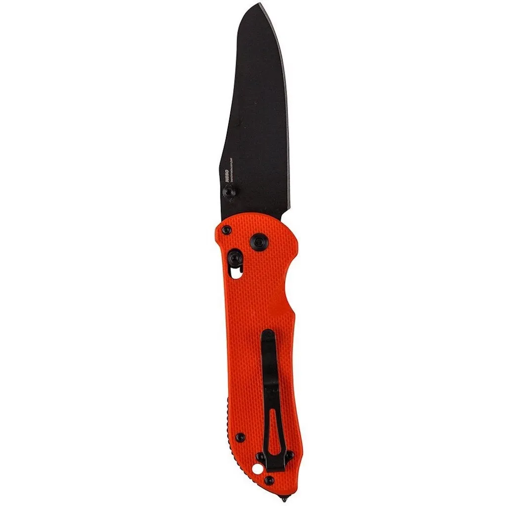 Benchmade - Triage 915BK-ORG Knife, Sheepsfoot, Orange Handle