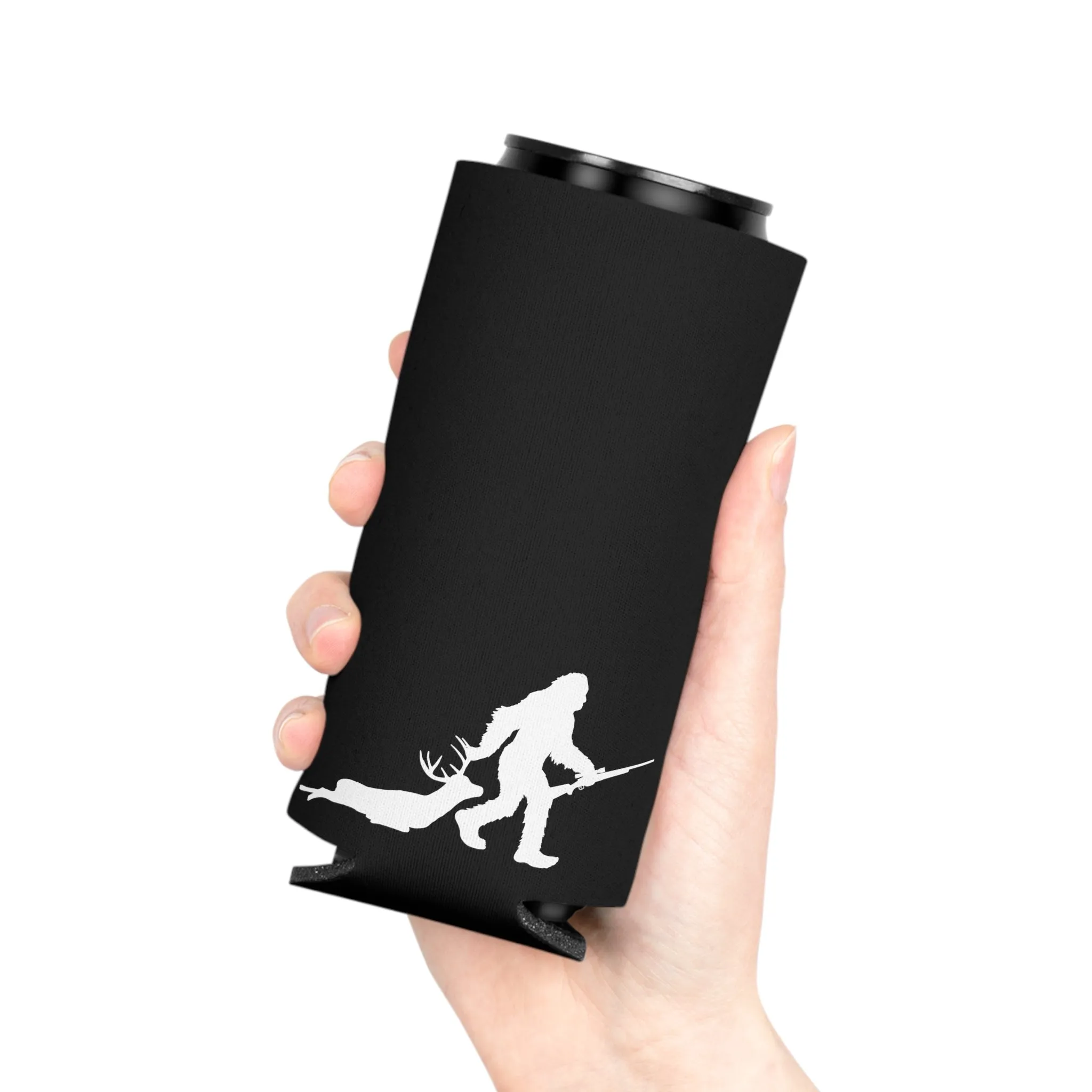 Bigfoot Holding Hog Can Cooler