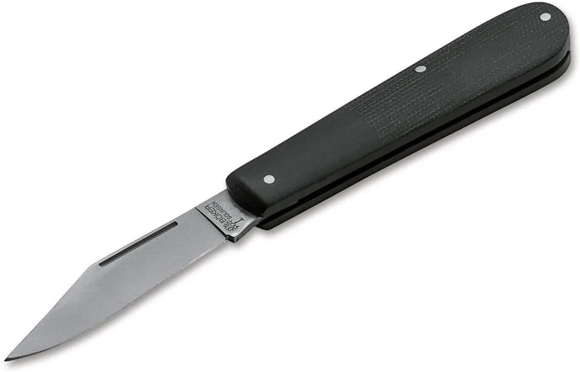 Böker Barlow Integral Canvas Micarta Folding Gentlemen's Pocket Knife, Black