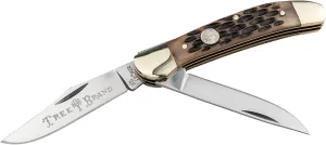 Böker Copperhead 3.75 Inch Pocket Knife, Jigged Brown Bone, Traditional Series 2.0, Made in Germany