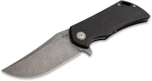 BÖKER PLUS Golem Folding EDC Pocket Knife, Flipper Tab, Linerlock, Stonewashed D2 Blade, Honeycomb G10 Scales, Brass Pivot Bring