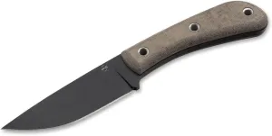 BÖKER PLUS Little Rok Fixed Blade Daily Carry Knife, Micarta Handles, Coated SK-85 Blade, Full Tang Construction - Sheath Included