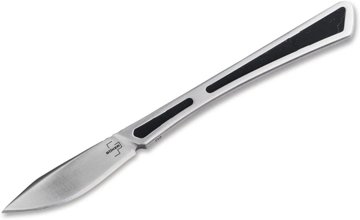 BÖKER PLUS® Scalpel - Neck Knife with Kydex sheath & ball chain - ixed D2 blade - Scalpel in all-steel construction - EDC Knife with epoxy handle inlay