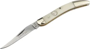 Böker Texas Toothpick 3 Inch Pocket Knife, White Smooth Bone, Traditional Series 2.0, Made in Germany