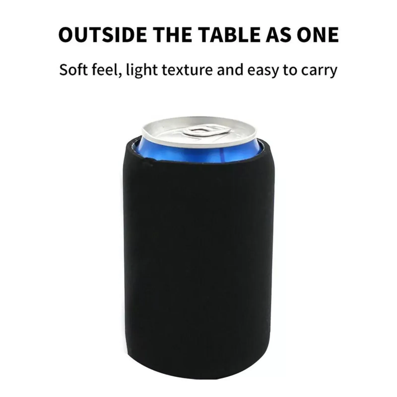 Black 50x Sleeve Sublimation Heat Transfer  Foldable Blank Cooler Holder