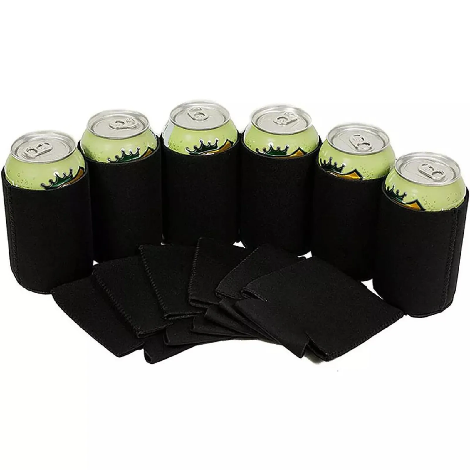 Black 50x Sleeve Sublimation Heat Transfer  Foldable Blank Cooler Holder