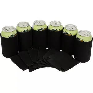 Black 50x Sleeve Sublimation Heat Transfer  Foldable Blank Cooler Holder