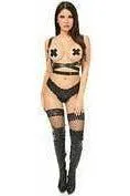 Black Vegan Leather Body Harness w/Wings