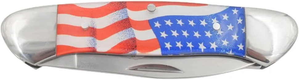Blade Manual Folding Split Joint Outdoor Hunting EDC Camping Canoe Knife (USA Flag)