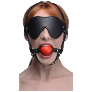 Blindfold Harness w Ball Gag