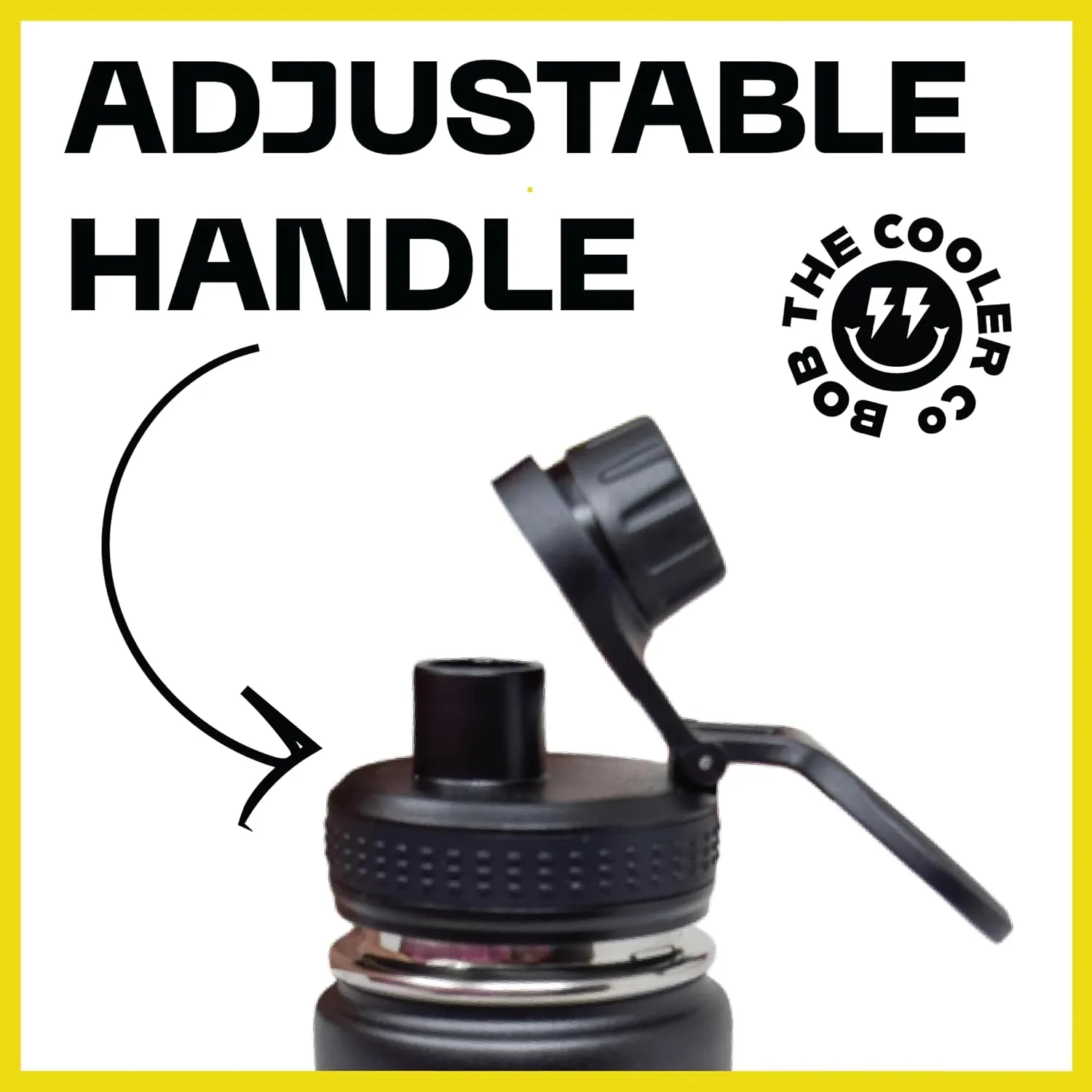BOB THE COOLER CO - 26oz The Big Swig Double Wall Vacuum Insulated Water Bottle with Spout Lid, Made of Stainless Steel, Leak Proof, Great for Sports, Travel, & More (Black)