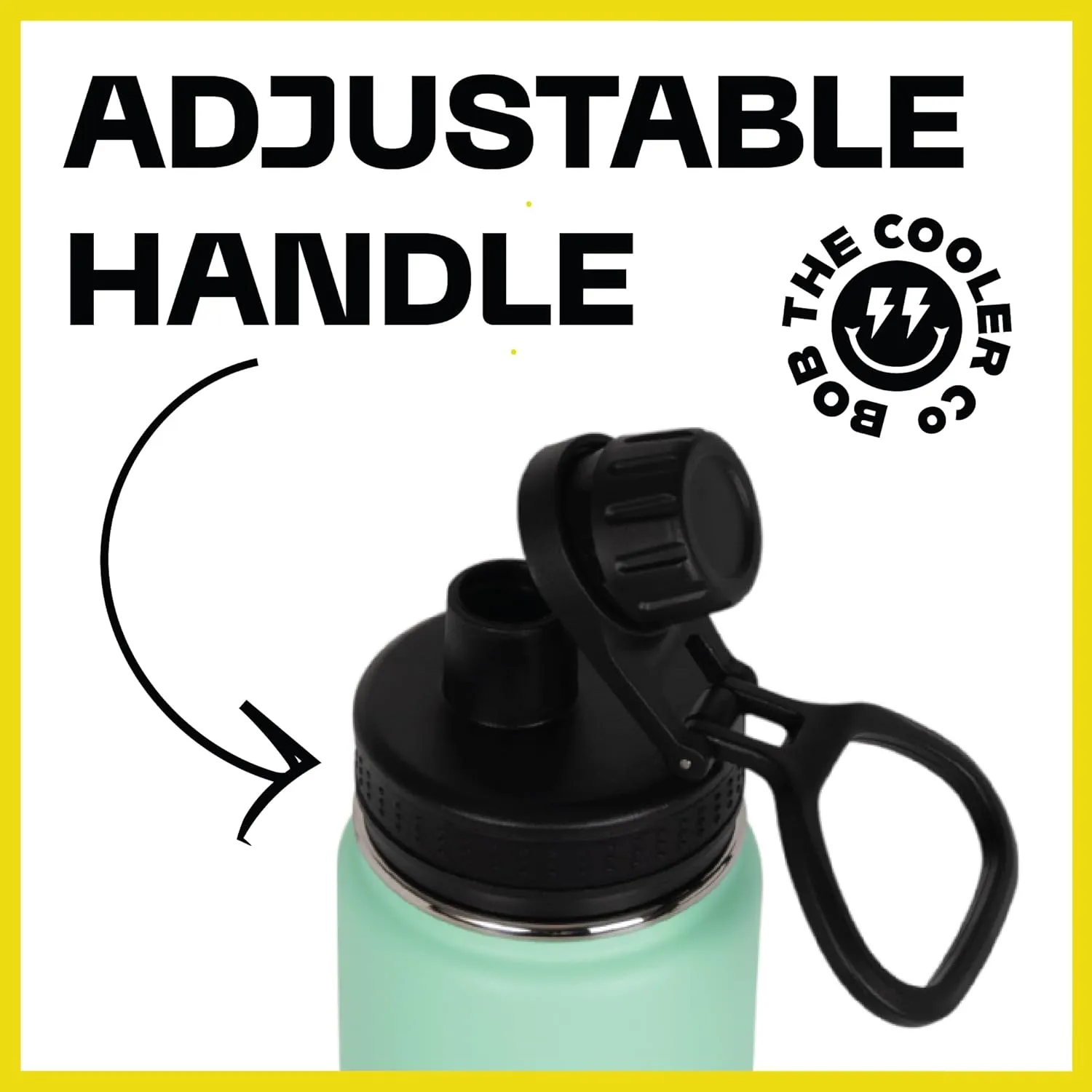 BOB THE COOLER CO - 26oz The Big Swig Double Wall Vacuum Insulated Water Bottle with Spout Lid, Made of Stainless Steel, Leak Proof, Great for Sports, Travel, & More (Palm Green)