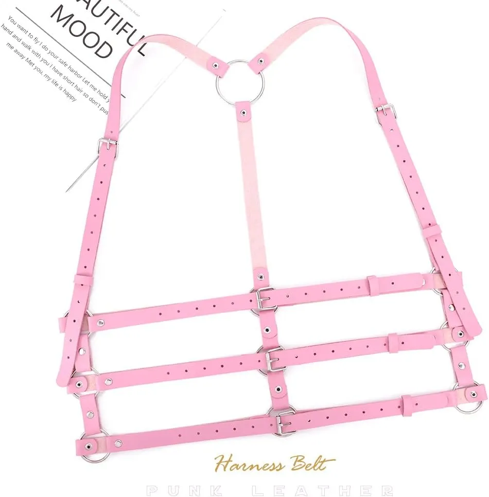 BODIY Plus Size Harness Punk Leather Harness Belts Women Fashion Rave Body Harness