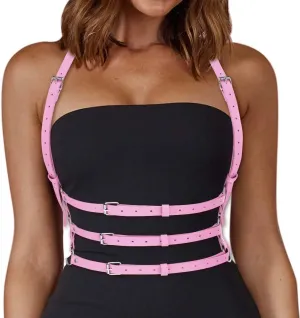 BODIY Plus Size Harness Punk Leather Harness Belts Women Fashion Rave Body Harness