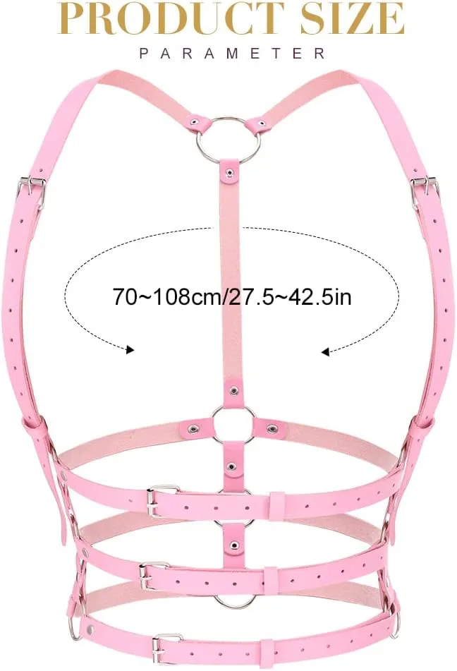 BODIY Plus Size Harness Punk Leather Harness Belts Women Fashion Rave Body Harness