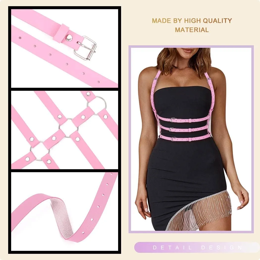 BODIY Plus Size Harness Punk Leather Harness Belts Women Fashion Rave Body Harness