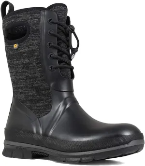 BOGS Women's Crandall Lace Knit Waterproof Insulated Winter Snow Boot