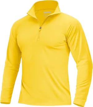Boladeci Men's UPF 50  Sun Shirts 1/4 Zip Long Sleeve SPF UV Protection Lightweight Quick Dry Quarter Zip Golf Shirts