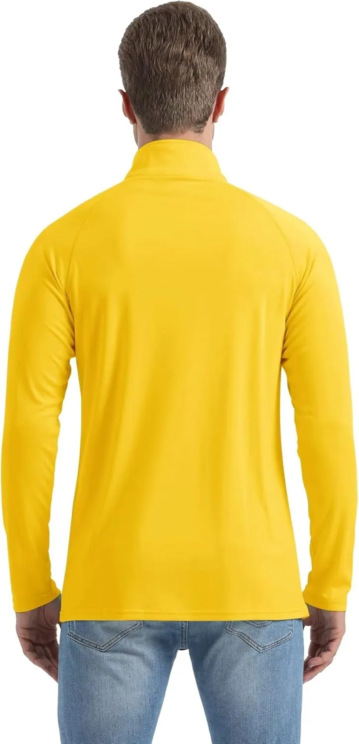 Boladeci Men's UPF 50  Sun Shirts 1/4 Zip Long Sleeve SPF UV Protection Lightweight Quick Dry Quarter Zip Golf Shirts